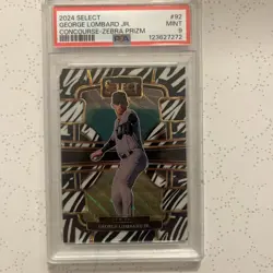2024 Panini Select - zebra George Lombard Jr. #92 Tri-Color Prizm (RC) Psa 9 - Image 1