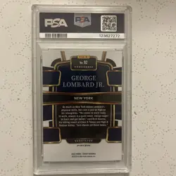 2024 Panini Select - zebra George Lombard Jr. #92 Tri-Color Prizm (RC) Psa 9 - Image 2