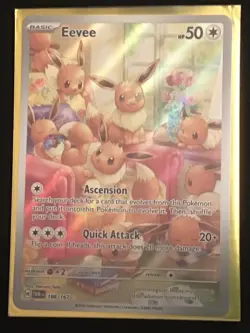 Pokemon Eevee Card TCG Twilight Masquerade 2024 TWM IR Holo 188 - Image 1