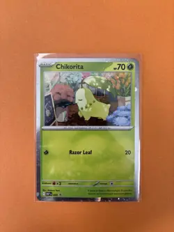 Pokemon TCG Chikorita Black Star Promo MEPI 069 Holo Rare - Image 2