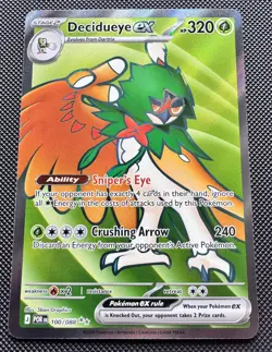 Pokemon TCG Card Decidueye EX 100/088 Perfect Order Full Art Rare English NM / M - Image 1