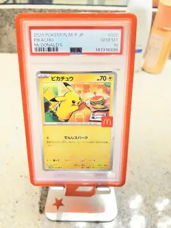 Pokemon 2025 Pikachu 020/M-P McDonald's Promo Japanese GEM MINT PSA 10 - Image 1
