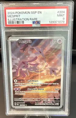 Mesprit 204/191 Sv08: Surging Sparks Holo PSA 9 - Image 1