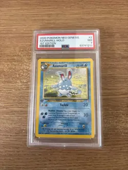 Pokemon TCG Azumarill Neo Genesis Holo Card 2/111 1st Edition Psa 7 - Image 1