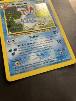 Pokemon TCG Azumarill Neo Genesis Holo Card 2/111 - MP/HP - Image 2