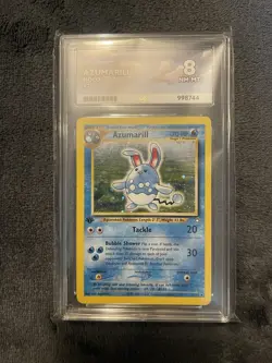 Pokemon TCG Azumarill Neo Genesis Holo Card 2/111 1st Edition Ace 8 - Image 1