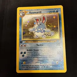 Pokemon TCG Azumarill Neo Genesis Holo Card 2/111 1st Edition - Image 1