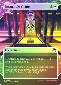 MTG - Intangible Virtue - Foil Showcase - Enchanting Tales Magic the Gathering - Image 1