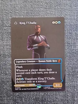 King T'Challa (Borderless) (0373) - Near Mint MTG Marvel Super Heroes - Image 1