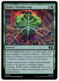 Hulk's Thunderclap FOIL 0725 Marvel Super Heroes (MSC) MTG NM/M - Image 1