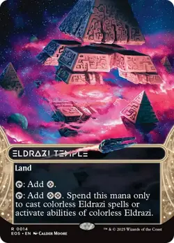 Eldrazi Temple 14 Borderless Magic MTG Edge of Eternities Stellar Sights Rare NM - Image 1