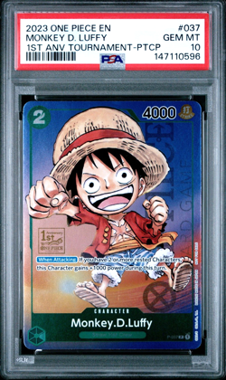 2023 One Piece Monkey D. Luffy 1st Anniversary Tournament #037 PSA 10 GEM MINT💎 - Image 1