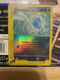 2002 Pokemon TCG Aquapolis Remoraid Reverse Holo Card 105/147 Uncommon LP - Image 1