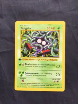Pokemon Cards: Base Set 1st Edition Common: Tangela 66/102 - Image 1