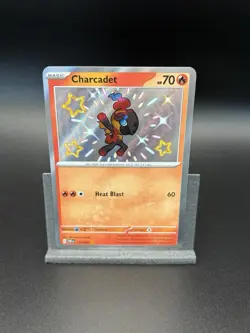 Pokemon Baby Shiny Charcadet 114/091 Paldean Fates Shiny Rare Holo NM - Image 1