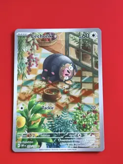 Pokemon TCG Lechonk Obsidian Flames Holo Card 209/197 Illustration Rare - Image 3
