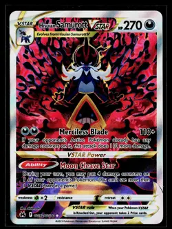 Hisuian Samurott VSTAR GG52/GG70 Holo Crown Zenith Galarian Gallery Pokemon NM - Image 1