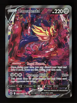 Zamazenta V GG54/GG70 Holo V Rare Crown Zenith Galarian Gallery Pokemon NM - Image 1