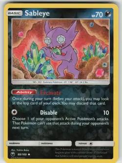 Sableye 88/168 Uncommon Celestial Storm Pokemon Reverse Holo Near Mint - Image 1