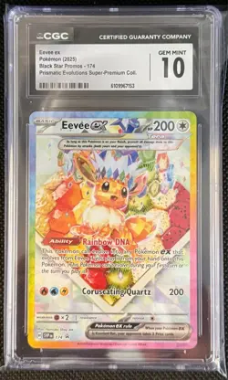 Pokemon TCG Pokemon Eevee Ex - Black Star Promo- #174 - CGC Grade 10 - Image 1