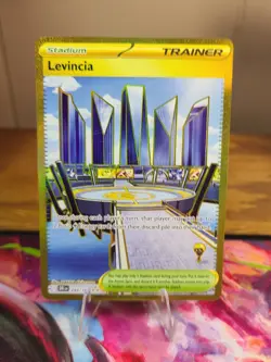 Levincia 244/182 Sv10: Destined Rivals Holo MINT Trainer Art Gold Pokemon TCG - Image 1