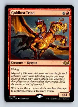 Goldlust Triad 34 R Commander: Tarkir: Dragonstorm Magic: The Gathering NM/M - Image 1
