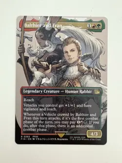 Balthier and Fran Borderless (Close Up) MTG Magic the Gathering Card NM Mint FIN - Image 1
