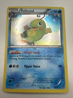 Politoed 18/111 Pokemon Card XY Furious Fists Holo NM - Image 1