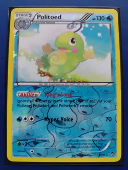 Pokemon TCG Card - Politoed (18/111 Furious Fists Reverse Holo Rare 2014 English - Image 1