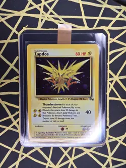 🔥 Zapdos 15/62 🔥 Original Holo Rare Fossil Set Pokemon Card WOTC TCG 1999 - Image 2