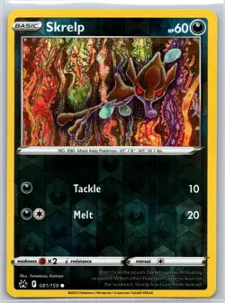 Skrelp 081/159 C Crown Zenith Reverse Holo LP Pokemon - Image 1