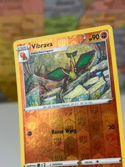 Vibrava 075/172 Reverse Holo Pokemon Card | SHIPS SAME DAY - Image 3