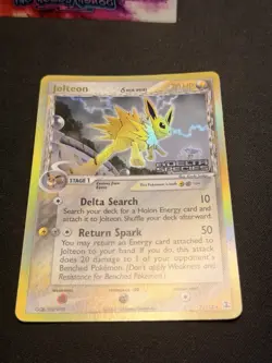 Pokemon TCG Jolteon EX Delta Species 7/113 Reverse Holo Rare Card Stamped LP/MP - Image 3