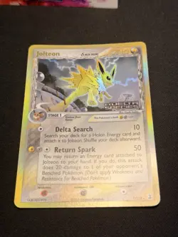 Pokemon TCG Jolteon EX Delta Species 7/113 Reverse Holo Rare Card Stamped LP/MP - Image 4
