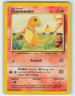 2002 Pokemon, Legendary Collection, #70/110 Charmander, Common HP - Image 1