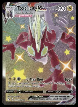 Pokemon Cards Toxtricity VMAX SV113/SV122 Shining Fates DMG *INDENT* - Image 1