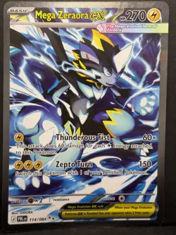 NM Pokemon Pitch Black Mega Zeraora ex 114/084 Special Illustration Rare - Image 1