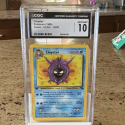 CGC 10 Cloyster 1st Edition ⭐ 32/62 Fossil 1999 Pokemon TCG Holo - Image 1