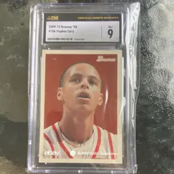 Stephen Curry Rookie 2009-10 Bowman '48 #106 /2009 CSG 9 Graded Card - Image 1