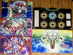5 PLAYMATS LOT Official Konami & Vanguard Yu-Gi-Oh! Age of Overlord Playmat ++ - Image 1