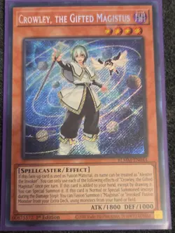 1x Crowley, the Gifted Magistus | BLMM-EN044 | SCR | 1st Ed | NM | YuGiOh - Image 1