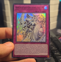 Yu-Gi-Oh! Angelechy Opening to E4 Trap 1st Ed Super Rare Holo EN - CORI-EN096 - Image 1