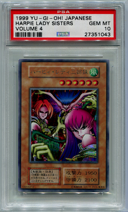 Yu-Gi-Oh! Japanese OCG PSA 10 Gem Mint Harpie Lady Sisters Volume 4 Secret Rare - Image 1