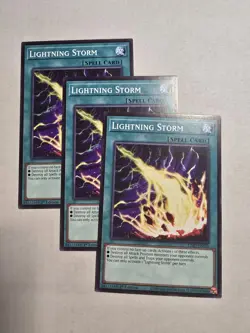 3x Lightning Storm 1st Edition Common L26D-ENS20 Yu-Gi-Oh! - Image 1