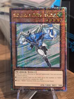 Elemental HERO Stratos Yugioh 2024 RA03-EN177 Quarter Century Secret 1st ed - Image 1