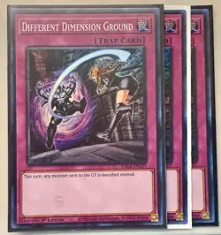 Yugioh! 3x Different Dimension Ground RA04-EN101 Super Rare 1st Ed NM - Image 1
