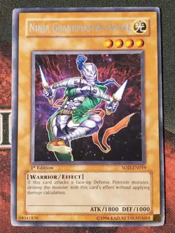 Yugioh Ninja Grandmaster Sasuke SOD-EN019 Rare 1st Edition VLP/NM - Image 1