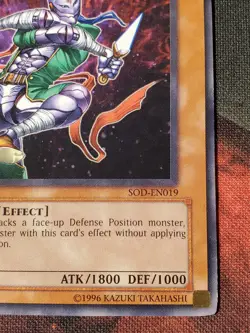 Yugioh Ninja Grandmaster Sasuke SOD-EN019 Rare 1st Edition VLP/NM - Image 4
