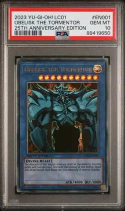 2023 25TH ANNIVERSARY EDITION #EN001 OBELISK THE TORMENTOR PSA 10 - Image 1