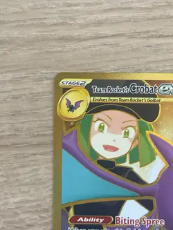 Pokemon TCG Team Rocket's Crobat EX 242/182 Destined Rivals Gold Hyper Rare Card - Image 5